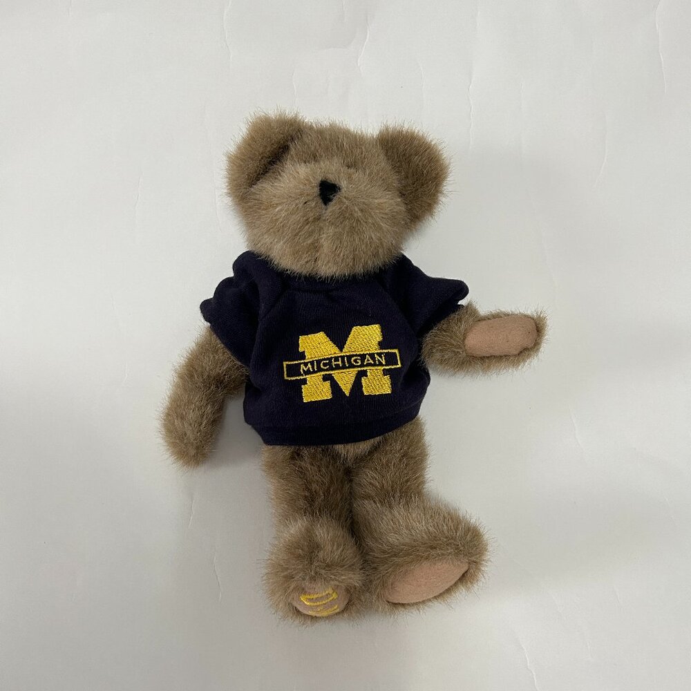 Vtg Boyds Bear plush toy 10" University Of Michigan Wolverine football 1988-2004